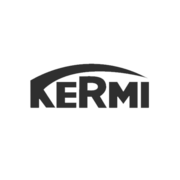 "KERMI"-Logo in fetten Großbuchstaben mit einem geschwungenen Bogen darüber. Kermi Logo