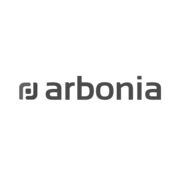 "arbona"-Logo in grauen Kleinbuchstaben, links davon ein stilisiertes Symbol Arbonia Logo